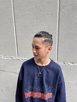 リレーションメンズヘアー(RELATION MEN'S HAIR)&nbsp;マンバンフェードダークアッシュニュアンスパーマ韓国マッシュ