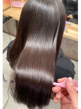 リタ 枚方(Rita) 20代30代40代髪質改善カラーショコラアッシュ艶感ロブヘアー