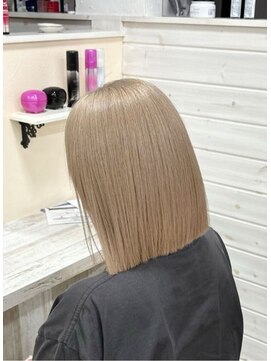 アボックス(abox) ミルクティーベージュ/学割U24/ケアブリーチ/髪質改善