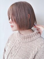 モリオ(morio)&nbsp;*透明感顔周りレイヤーボブ切りっぱなしボブ耳かけボブ30代40代1