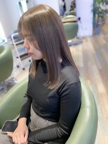 ヘアースパリゾート リアン 燕三条店(Lien)&nbsp;柔らかベージュ_切りっぱなしミディアム_