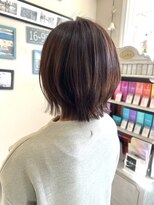 エルデ ナインズ ヘアー スタンド 川口店(elde 9's HAIR STAND)&nbsp;チェリーブラウン/丸顔/ミニウルフ/白髪ぼかし/髪質改善