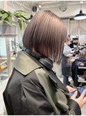 乾かすだけでキマる髪/馴染むハイトーングレージュボブ