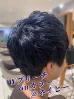 アース 武蔵境店(HAIR & MAKE EARTH)&nbsp;黒髪から、深みのある青へ。大人のネイビーカラーで魅せる。