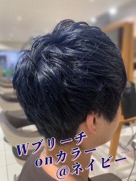 アース 武蔵境店(HAIR & MAKE EARTH) 黒髪から、深みのある青へ。大人のネイビーカラーで魅せる。
