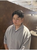 メンズ七三分けショート