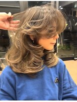 ヌエン 渋谷(NU/EN)&nbsp;重ためミディアムレイヤー/バタフライカット/ハッシュカット