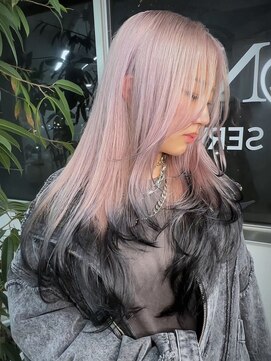 イエナ 渋谷(IENA) ミルクティーベージュ結べるレイヤーカットハイトーンカラー