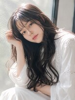 シオン(shion)&nbsp;顔周りレイヤーロング韓国ヘアイメチェン_F21758