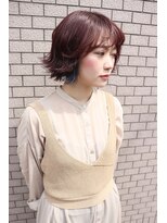 シエ バイ ケンジ 湘南台(sie by KENJE) ダークパープル/ナチュラルショート/夏のヘアアレンジ/湘南台