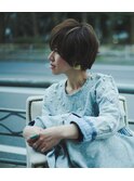 大人かわいい小顔ショートボブ