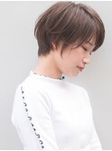 大人透明感【アプリエカラー】大人ベージュ×小顔ショート