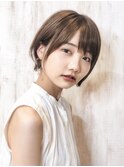 大人かわいい 小顔 丸みショート