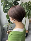 マットベージュカラー小顔ショート[TiTi_福田りの]
