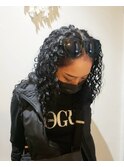 個性◎アレンジもOK♪ブルーブラック♪スパイラルパーマ《30代》