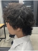 波巻きスパイラルパーマ/メンズパーマ/メンズツーブロック