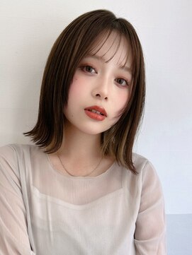 ポーチバイハニー オモテサンドウ(PORCH by HONEY omotesando) 大人可愛い20代30代40代肩ラインボブ×グレージュカラー
