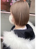 【トレンド】ブリーチカラー カームベージュカラー ボブ