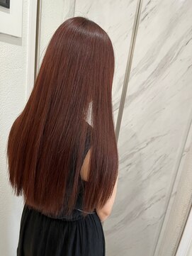 ネウィ 国分寺(newi) ロングレイヤーカット/髪質改善/チェリーピンク