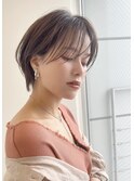 シースルーバング 抜け感 おしゃれ ショートカット 耳かけ