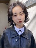 ボブパーマ ニュアンスパーマ センターパート