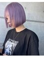 ロエン 西岡崎店(ROEN) 【purplecolor】ブリーチ/ボブ×ハイトーン