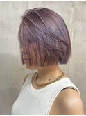ボブ/パープル/韓国ヘアー/ブリーチなし/恵比寿/