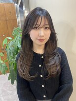 シエルバイアフロート(ciel by afloat)&nbsp;ロングレイヤー/グレージュ/顔まわりカット　《自由が丘》