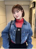 透明感♪髪質改善カラーボブ小顔艶感