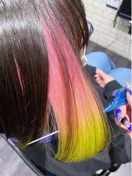 ミミック (mimic) 【派手髪】甘露寺蜜璃風カラー【インナーカラー】