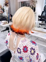 リル ラウム 原宿(LiL Raum)&nbsp;キツネカラー◎ orange × black