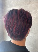 黒×赤メッシュ