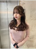 くすみベージュ×姫カットレイヤー×韓国風巻き【ayana】