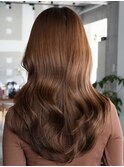 レイヤーカット毛先ワンカールくせ毛風カール薄めバングデジパ