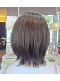 レイヤーボブ黒髪暗髪外ハネくびれスタイル大人可愛い20代30代