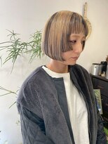 マイ ヘア デザイン 岡崎(MY hair design)&nbsp;ダブルカラーハニーベージュ透明感×立体感20代 30代オン眉☆