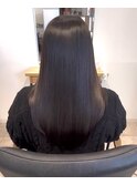 髪質改善ストレート 縮毛矯正 地毛風ストレート 艶髪ロング