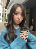 小顔春カットふんわりレイヤー大人可愛いナチュラルブラウン