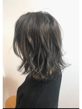 ヘアーサロン クスキ(hair salon KUSUKI) ミディアムレイヤー サファイアカラー
