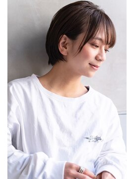 メーヴェ(Mowen) mowen南堀江xくびれショートxウェットヘアx透け感ブロンドカラー