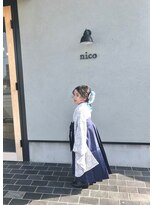 ヘアーコレクトニコ(hair collect nico)&nbsp;卒園式へアセット×袴