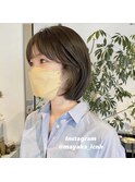 韓国風ショートボブ /Olive beige