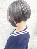 【morio成増/玉井】ハイライト　シルバー　刈り上げ