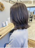 ハイライトグレージュ × ミディアムレイヤー