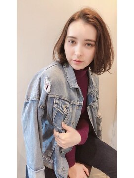 エムスラッシュ たまプラーザ(M.SLASH) ■アシンメトリールーズヘア小顔ロブM.SLASHたまプラーザ54-11