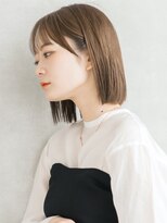 エレノア 渋谷公園通り店(Eleanor)&nbsp;切りっぱなしボブ　透明感　ベージュカラー