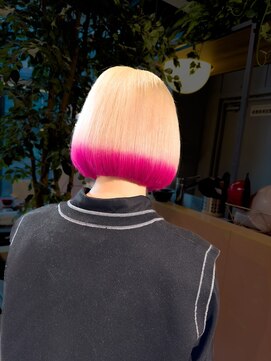 ジルバイジゼル(JILL by GiseL) Y/ダブルカラー/ミルクティーカラー/ピンクカラー/ツートーン