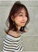 シアーカラー/セミディ/レイヤー/韓国/前髪
