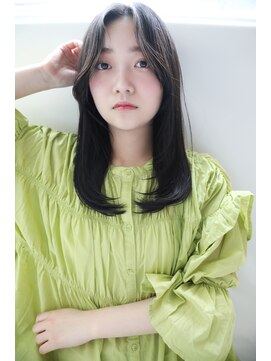 アズグロウ エクラ(AS GROW 'eclat) レイヤーミディア[前髪アンブレラカラーこなれミディ]