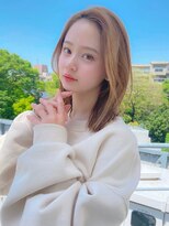 ゲーム 原宿店(GAME)&nbsp;前髪なし / ミディアム / ダブルカラー/ミルクティーベージュ